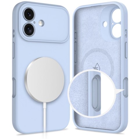 Tech-Protect Silicone MagSafe etui do iPhone 17 mist blue