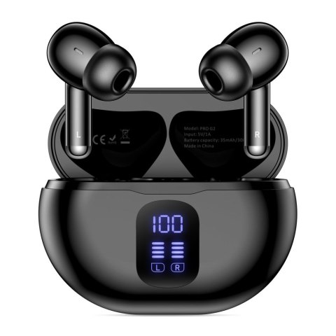 Tech-Protect UltraBoost Słuchawki Bezprzewodowe TWS Earphone Pro G2 Czarne