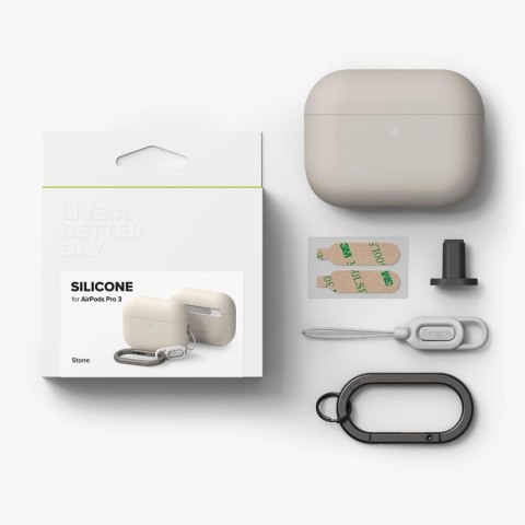 Etui Ringke Silicone Apple AirPods Pro 3 piaskowe