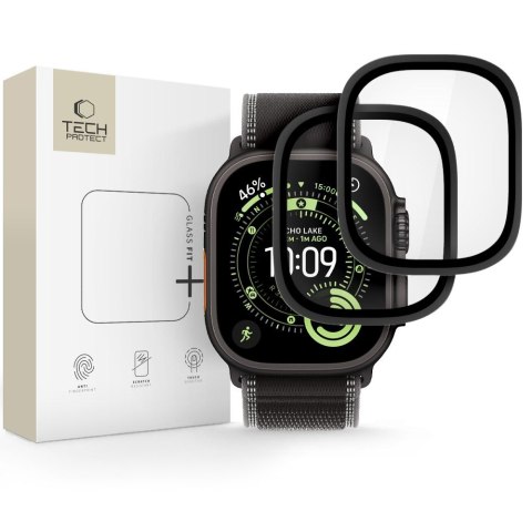 Szkło Hartowane Tech-Protect Glass Ring 2-Pack do Apple Watch Ultra 1 / 2 / 3 / 4 (49 mm) - Czarne