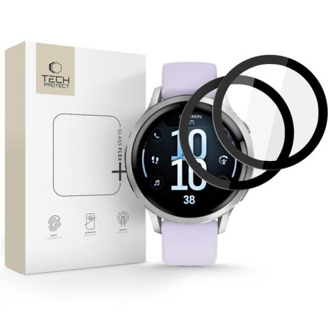 Szkło Hybrydowe Tech-Protect Glass Flex+ 2-Pack do Garmin Venu 4 (41 mm) - Czarne