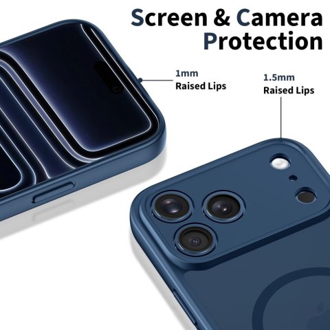 Etui Tech-Protect BasicMag MagSafe do iPhone 17 Pro Max - Matowy Ciemnoniebieski