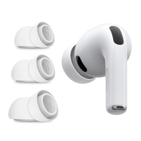 Gumki / Wkadki do Suchawek Tech-Protect Ear Tips 3-Pack do Apple AirPods Pro 3 - Białe