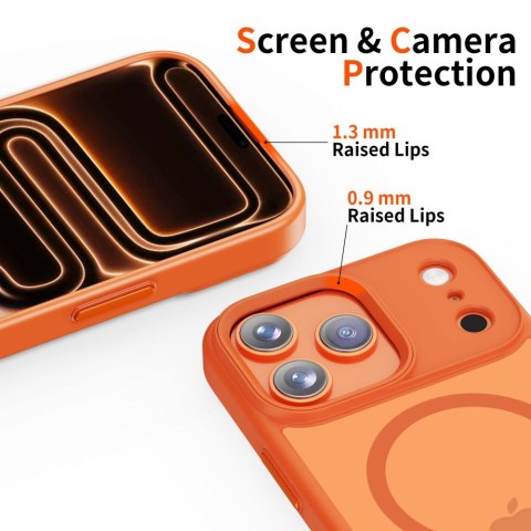 Tech-Protect MagMat MagSafe iPhone 17 Pro Max matowy kosmiczny pomarańcz