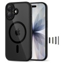 Tech-Protect MagPeak MagSafe CC iPhone 17 czarno-przezroczysty