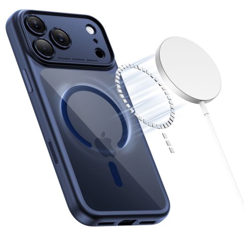 Tech-Protect MagPeak MagSafe CC iPhone 17 Pro Max głęboki niebieski / przezroczysty