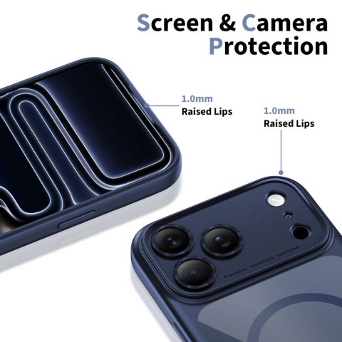 Tech-Protect MagPeak MagSafe CC iPhone 17 Pro Max głęboki niebieski / przezroczysty