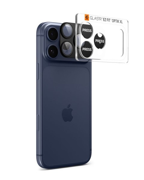 Osłona Aparatu Spigen Optik Pro XL Glas.tR "EZ Fit" Camera Protector iPhone 17 Pro Max Czarna