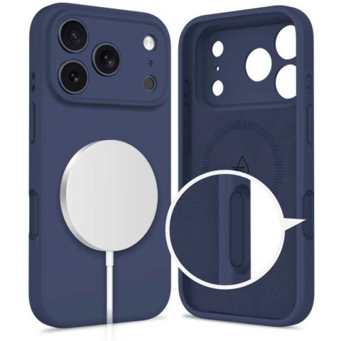 Tech-Protect Silicone MagSafe etui do iPhone 17 Pro Max głęboki niebieski