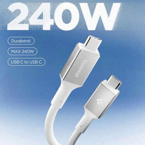 Spigen EB24012CC Essential Type-C Cable 240W 120cm - Biały