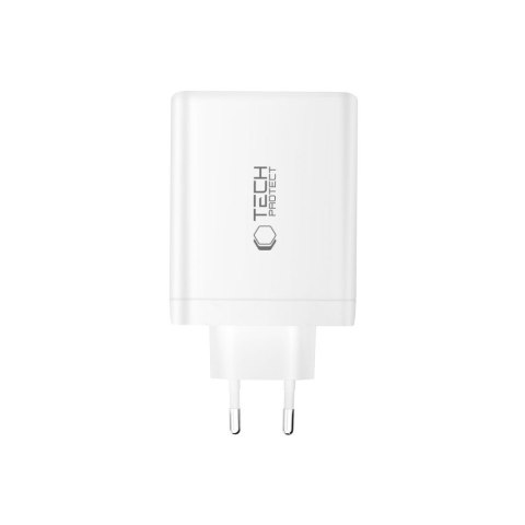 Tech-Protect NC120W-GaN 4-portowa ładowarka sieciowa PD 120W / QC3.0 biały