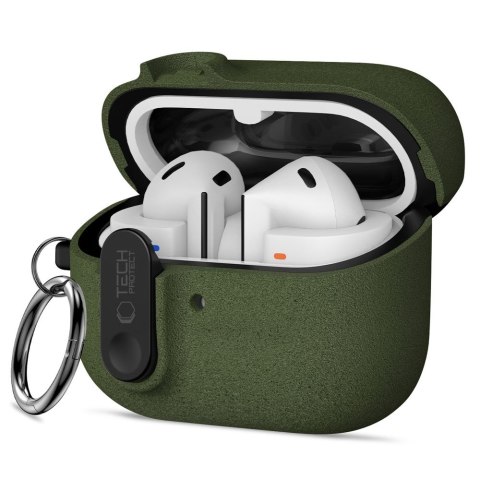 Tech-Protect Slim Hook etui do Samsung Galaxy Buds 3 / 3 FE / 3 Pro oliwkowy
