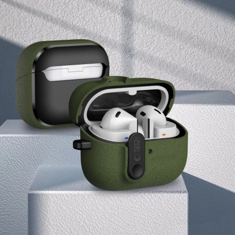 Tech-Protect Slim Hook etui do Samsung Galaxy Buds 3 / 3 FE / 3 Pro oliwkowy