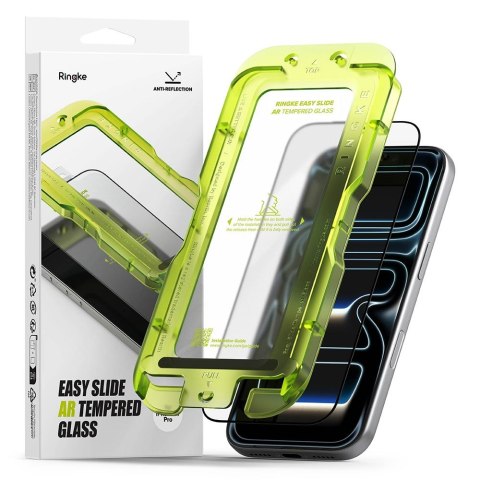 Szkło hartowane Ringke Easy Slide Anti Reflective Tempered Glass iPhone 17 Pro / 18 Pro czarny