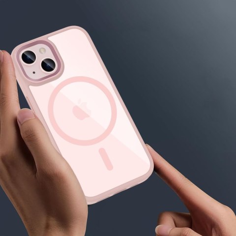 Etui Tech-Protect MagMat MagSafe do iPhone 15 - Rowo-Przezroczyste