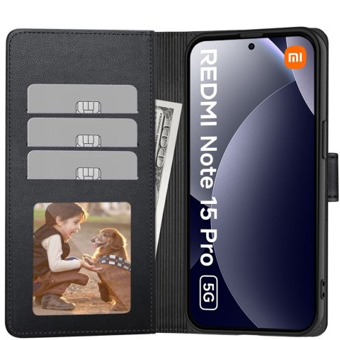 Tech-Protect portfelowe Wallet Xiaomi Redmi Note 15 Pro 5G Matowy Czarny