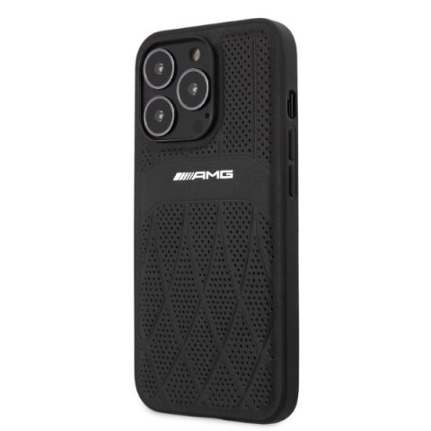 AMG AMHCP13LOSDBK i Phone 13 Pro / 136,1" czarny/black hardcase Leather Curved Lines