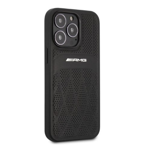 AMG AMHCP13LOSDBK i Phone 13 Pro / 136,1" czarny/black hardcase Leather Curved Lines