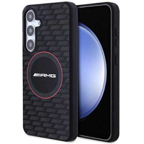 AMG AMHMS24S23SMRK S24 S921 czarny/black hardcase Silicone Carbon Pattern Mag Safe