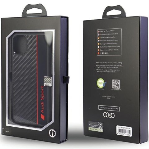 Audi Carbon Fiber Stripe i Phone 11 / Xr6.1" czarny/black hardcase AUS-TPUPCIP11-R8/D1-BK