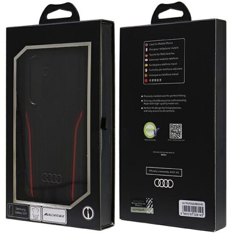 Audi Genuine Leather Mag Safe S24 S921 czarno-czerwony/black-red hardcase AU-TPUPCS24-R8/D3-RD