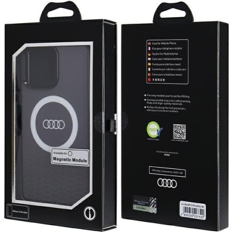 Audi IML Big Logo Mag Safe Case i Phone 15Pro Max 6.7" czarny/black hardcase AU-IMLMIP15PM-Q5/D2-BK