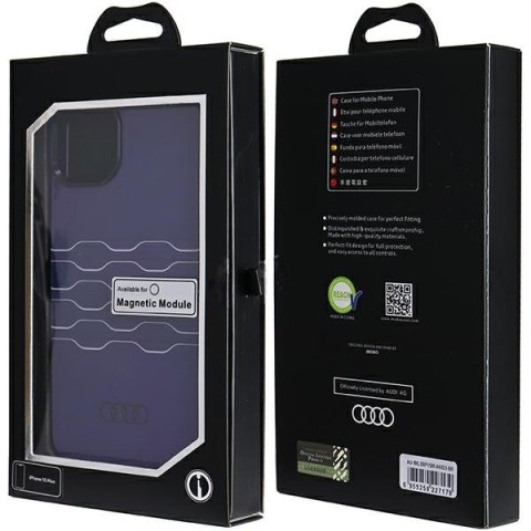 Audi IML Mag Safe Case i Phone 15 Plus / 14 Plus 6.7" niebieski/navy blue hardcase AU-IMLMIP15M-A6/D3-BE