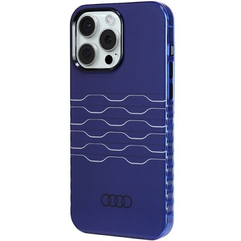 Audi IML Mag Safe Case i Phone 15 Pro Max 6.7" niebieski/navy blue hardcase AU-IMLMIP15PM-A6/D3-BE