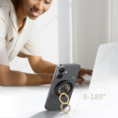 Tech-Protect MMR700 Lamano Magnetic MagSafe phone ring Czarno-złoty