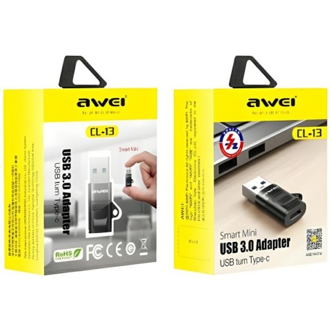 AWEI Adapter CL-13 USB-C/USB-Aczarny/black