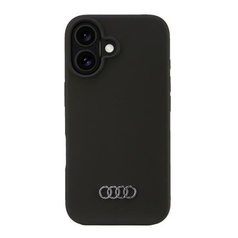 Audi Silicone Case i Phone 16 6.1" czarny/black hardcase AU-LSRIP16-Q3/D1-BK