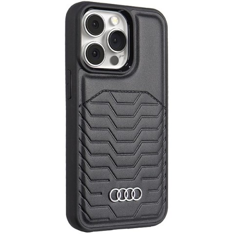 Audi Synthetic Leather Mag Safe i Phone 13 Pro / 13 6.1" czarny/black hardcase AU-TPUPCMIP13P-GT/D3-BK