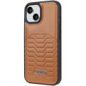 Audi Synthetic Leather Mag Safe i Phone 15 Plus / 14 Plus 6.7" brązowy/brown hardcase AU-TPUPCMIP15M-GT/D3-BN