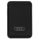 Audi Synthetic Leather Wallet Card Slot czarny/black Mag Safe AU-MSCH-Q3/D1-BK