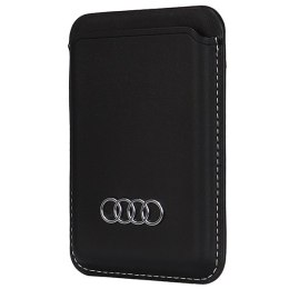 Audi Synthetic Leather Wallet Card Slot czarny/black Mag Safe AU-MSCH-Q3/D1-BK