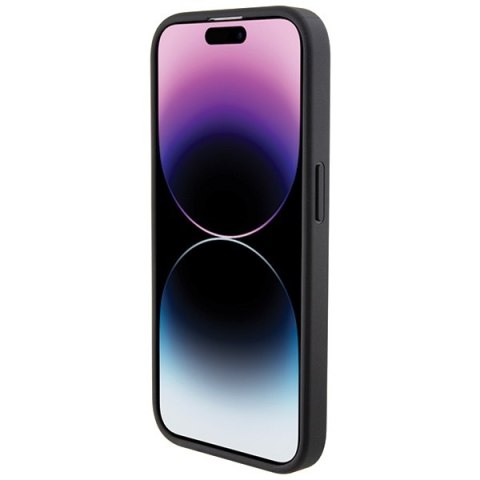 BMW BMHCP15LGSPPRK i Phone 15 Pro 6.1" czarny/black hardcase Grip Stand Smooth & Perforated