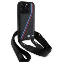 BMW BMHCP16X23PSVTK i Phone 16 Pro Max 6.9" czarny/black hardcase M Edition Carbon Tricolor Lines & Strap
