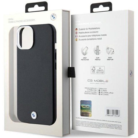 BMW BMHMP14S23PUFWK i Phone 14 / 15 / 13 6.1" czarny/black Signature Wrapped Metal Mag Safe
