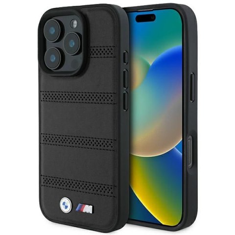 BMW BMHMP16L23PUSPK i Phone 16 Pro6.3" czarny/black hardcase M Perforated And Stitched Line Mag Safe