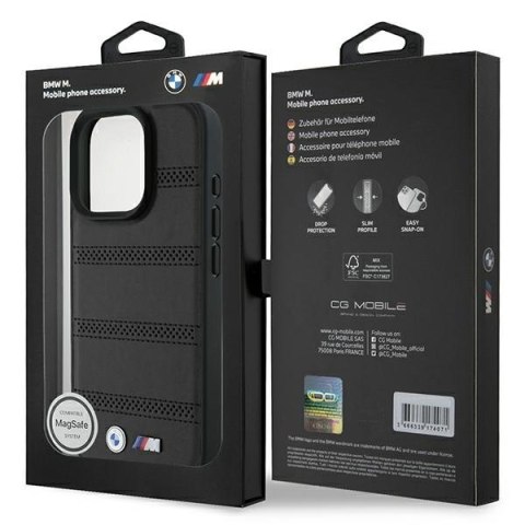 BMW BMHMP16L23PUSPK i Phone 16 Pro6.3" czarny/black hardcase M Perforated And Stitched Line Mag Safe