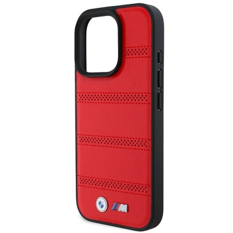 BMW BMHMP16L23PUSPR i Phone 16 Pro 6.3" czerwony/red hardcase M Perforated And Stitched Line Mag Safe