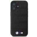 BMW BMHMP16S23PUSPK i Phone 16 6.1" czarny/black hardcase M Perforated And Stitched Line Mag Safe