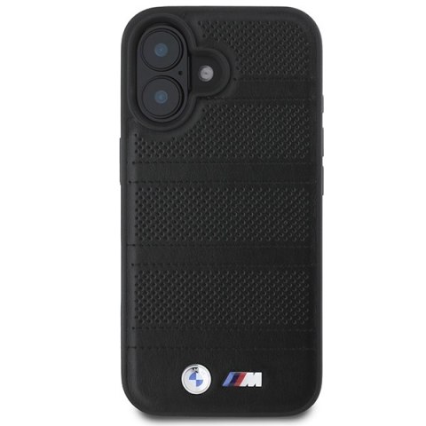 BMW BMHMP16S23PUSPK i Phone 16 6.1" czarny/black hardcase M Perforated And Stitched Line Mag Safe