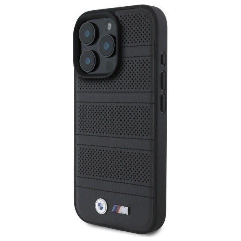 BMW BMHMP16X23PUSPK i Phone 16 Pro Max 6.9" czarny/black hardcase M Perforated And Stitched Line Mag Safe