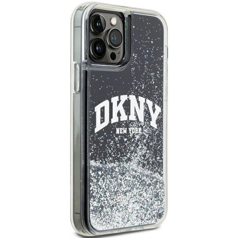 DKNY DKHCP12MLBNAEK i Phone 12/12 Pro6.1" czarny/black hardcase Liquid Glitter Big Logo