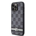 DKNY DKHCP14XPCPTSSK i Phone 14 Pro Max6.7" czarny/black hardcase Leather Checke red Mono Pattern & Printed Stripes