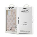 DKNY DKHCP14XPCPTSSP i Phone 14 Pro Max6.7" różowy/pink hardcase Leather Checke red Mono Pattern & Printed Stripes