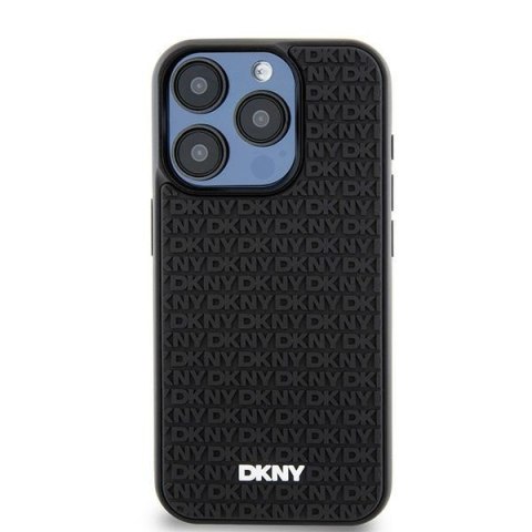 DKNY DKHCP15X3DRPWK i Phone 15 Pro Max6.7" czarny/black hardcase 3D Rubber Repeat Pattern