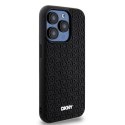 DKNY DKHCP15X3DRPWK i Phone 15 Pro Max6.7" czarny/black hardcase 3D Rubber Repeat Pattern