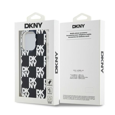 DKNY DKHCP15XHDLCEK i Phone 15 Pro Max6.7" czarny/black hardcase IML Checke red Mono Pattern